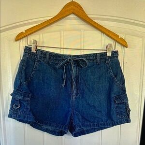 American Eagle Linen Blend Jean Shorts Size 6